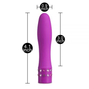 Mini Vibrador Con Joyas De Fantasía Purpura