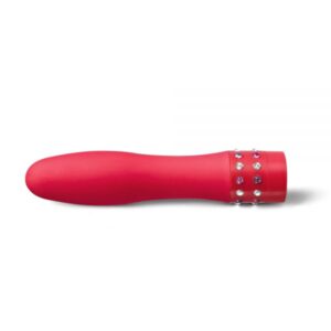 Mini Vibrador Con Joyas De Fantasía Rojo