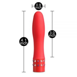 Mini Vibrador Con Joyas De Fantasía Rojo