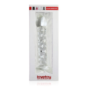 Dildo De Cristal 7″ Mike “Perlas Recto” Transparente