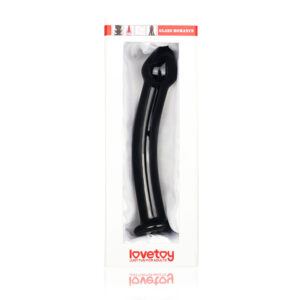 Dildo De Cristal 7,5″ Robert “Liso Curvo” Black