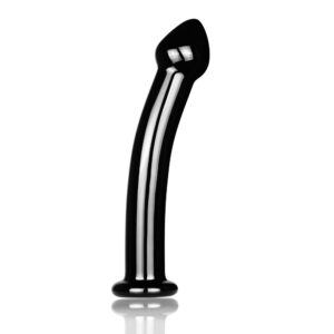 Dildo De Cristal 7,5″ Robert “Liso Curvo” Black