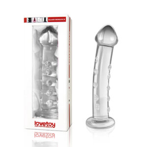 Dildo De Cristal 7,5″ Juanik “Perlas Curvo” transparente