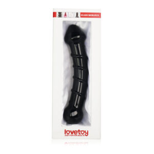 Dildo De Cristal 7″ Sumón “Espiral Curvo” Black