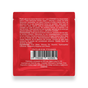 Sachet Lubricante 4 En 1 FrutiLub 05 ml