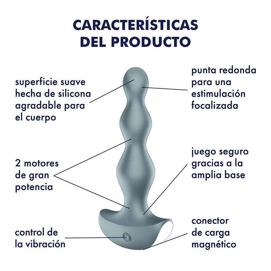 Satisfyer Lolli Plug 2 Grey Analplug Caracteristicas Del Producto