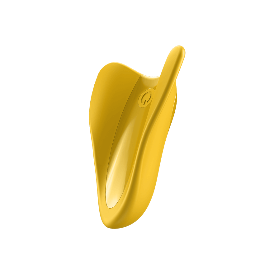 Satisfyer High Fly Yellow Finger Vibrator Front View
